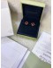 (RAYA PROMO) (LIKE NEW) 2024 VCA VAN CLEEF & ARPELS VINTAGE ALHAMBRA EARRINGS IN 18K 750 YELLOW GOLD WITH CARNELIAN -FULL SET- 