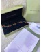 (RAYA PROMO) (LIKE NEW) 2024 VCA VAN CLEEF & ARPELS VINTAGE ALHAMBRA 5 MOTIFS BRACELET IN 18K 750 YELLOW GOLD WITH CARNELIAN -FULL SET- 