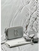 (RAYA PROMO) MARC JACOBS THE SNAPSHOT CAMERA CROSSBODY BAG IN SILVER LEATHER