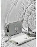 (RAYA PROMO) MARC JACOBS THE SNAPSHOT CAMERA CROSSBODY BAG IN SILVER LEATHER