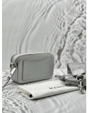 (RAYA PROMO) MARC JACOBS THE SNAPSHOT CAMERA CROSSBODY BAG IN SILVER LEATHER
