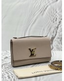 (RAYA PROMO) LOUIS VUITTON LOCKME SHORT HANDLE BAG IN BEIGE LEATHER
