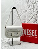 (RAYA PROMO) DIESEL ICONIC SHOULDER BAG IN WHITE LEATHER