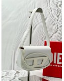 (RAYA PROMO) DIESEL ICONIC SHOULDER BAG IN WHITE LEATHER