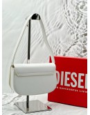 (RAYA PROMO) DIESEL ICONIC SHOULDER BAG IN WHITE LEATHER