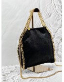 (RAYA PROMO) STELLA MCCARTNEY FALABELLA TOTE BAG IN MATTE BLACK VEGAN SHAGGY DEER FABRIC 