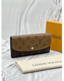 (RAYA PROMO) MICROCHIP LOUIS VUITTON EMILIE WALLET IN BROWN MONOGRAM REVERSE CANVAS -FULL SET-