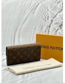 (RAYA PROMO) MICROCHIP LOUIS VUITTON EMILIE WALLET IN BROWN MONOGRAM REVERSE CANVAS -FULL SET-