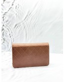 CHANEL WALLET ON CHAIN IN BROWN LAMBSKIN LEATHER