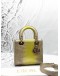 CHRISTIAN DIOR SMALL LADY DIOR IN METALLIC GOLD WITH YELLOW OMBRE LIZARD LEATHER 