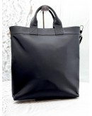 BURBERRY LOGO ARTIE TOTE BAG IN BLACK CANVAS
