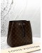 (UNUSED) MICROCHIP LOUIS VUITTON NEONOE MM BAG IN BROWN MONOGRAM CANVAS WITH BLACK LEATHER -FULL SET-