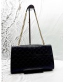 GUCCI EMILY MEDIUM SHOULDER BAG IN BLACK GG GUCCISSIMA LEATHER 