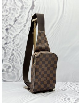 (LIKE NEW) LOUIS VUITTON GERONIMOS CROSSBODY BAG IN BROWN DAMIER EBENE CANVAS