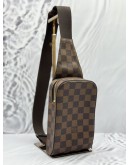 (LIKE NEW) LOUIS VUITTON GERONIMOS CROSSBODY BAG IN BROWN DAMIER EBENE CANVAS