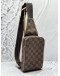 (LIKE NEW) LOUIS VUITTON GERONIMOS CROSSBODY BAG IN BROWN DAMIER EBENE CANVAS