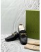 (LIKE NEW) GUCCI JORDAN HORSEBIT LOAFERS SIZE 37 IN BLACK LEATHER -FULL SET-