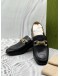 (LIKE NEW) GUCCI JORDAN HORSEBIT LOAFERS SIZE 37 IN BLACK LEATHER -FULL SET-