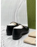 (LIKE NEW) GUCCI JORDAN HORSEBIT LOAFERS SIZE 37 IN BLACK LEATHER -FULL SET-