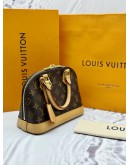 LOUIS VUITTON ALMA BB IN BROWN MONOGRAM CANVAS -FULL SET-