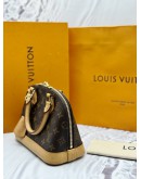 LOUIS VUITTON ALMA BB IN BROWN MONOGRAM CANVAS -FULL SET-