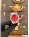 (UNUSED) 2009 AUDEMARS PIGUET ROYAL OAK OFFSHORE LADIES REF 77151 RED DIAL 30MM AUTOMATIC WATCH -FULL SET-
