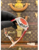 (UNUSED) 2009 AUDEMARS PIGUET ROYAL OAK OFFSHORE LADIES REF 77151 RED DIAL 30MM AUTOMATIC WATCH -FULL SET-