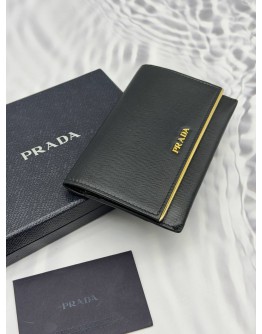 (RAYA PROMO) PRADA CARD CASE WALLET IN BLACK SAFFIANO LEATHER