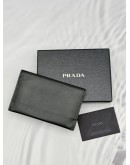 (RAYA PROMO) PRADA CARD CASE WALLET IN BLACK SAFFIANO LEATHER
