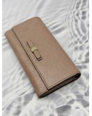 (RAYA PROMO) GUCCI CONTINENTAL BOW WALLET IN BEIGE GG GUCCISSIMA LEATHER 