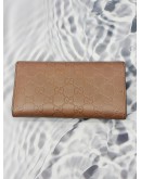 (RAYA PROMO) GUCCI CONTINENTAL BOW WALLET IN BEIGE GG GUCCISSIMA LEATHER 