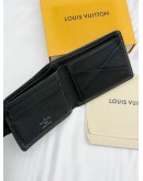 (RAYA PROMO) LOUIS VUITTON MULTIPLE WALLET IN BLACK TAIGA LEATHER -FULL SET-