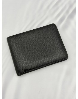(RAYA PROMO) LOUIS VUITTON MULTIPLE WALLET IN BLACK TAIGA LEATHER 