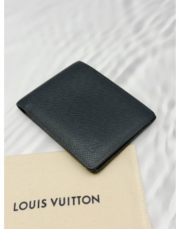 (RAYA PROMO) LOUIS VUITTON MULTIPLE WALLET IN DARK BLUE TAIGA LEATHER 