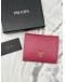 (RAYA PROMO) PRADA TRI-FOLD WALLET IN PINK SAFFIANO LEATHER 