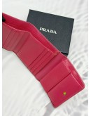 (RAYA PROMO) PRADA TRI-FOLD WALLET IN PINK SAFFIANO LEATHER 