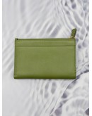 (RAYA PROMO) BRAUN BUFFEL TRI-FOLD WALLET IN LIGHT OLIVE GREEN LEATHER 