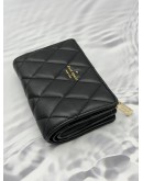 (RAYA PROMO) (LIKE NEW) KATE SPADE CAREY COMPACT WALLET IN BLACK LEATHER 