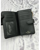 (RAYA PROMO) (LIKE NEW) KATE SPADE CAREY COMPACT WALLET IN BLACK LEATHER 