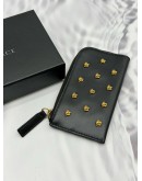 (RAYA PROMO) VERSACE MEDUSA STUDDED CARD CASE IN BLACK LEATHER -FULL SET-