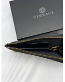 (RAYA PROMO) VERSACE MEDUSA STUDDED CARD CASE IN BLACK LEATHER -FULL SET-