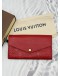 (RAYA PROMO) LOUIS VUITTON SARAH WALLET IN RED MONOGRAM EMPREINTE LEATHER -FULL SET-