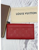 (RAYA PROMO) LOUIS VUITTON SARAH WALLET IN RED MONOGRAM EMPREINTE LEATHER -FULL SET-