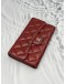 (RAYA PROMO) CHANEL CLASSIC FLAP WALLET IN BURGUNDY LAMBSKIN LEATHER 