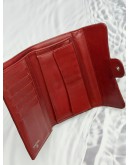 (RAYA PROMO) CHANEL CLASSIC FLAP WALLET IN BURGUNDY LAMBSKIN LEATHER 