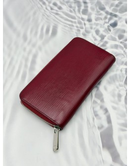 (RAYA PROMO) LOUIS VUITTON ZIPPY WALLET IN BURGUNDY EPI LEATHER 