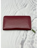 (RAYA PROMO) LOUIS VUITTON ZIPPY WALLET IN BURGUNDY EPI LEATHER 