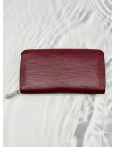 (RAYA PROMO) LOUIS VUITTON ZIPPY WALLET IN BURGUNDY EPI LEATHER 
