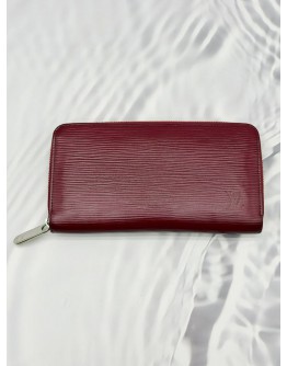(RAYA PROMO) LOUIS VUITTON ZIPPY WALLET IN BURGUNDY EPI LEATHER 