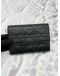 (RAYA PROMO) CHRISTIAN DIOR LADY DIOR FRENCH WALLET IN BLACK LAMBSKIN LEATHER 